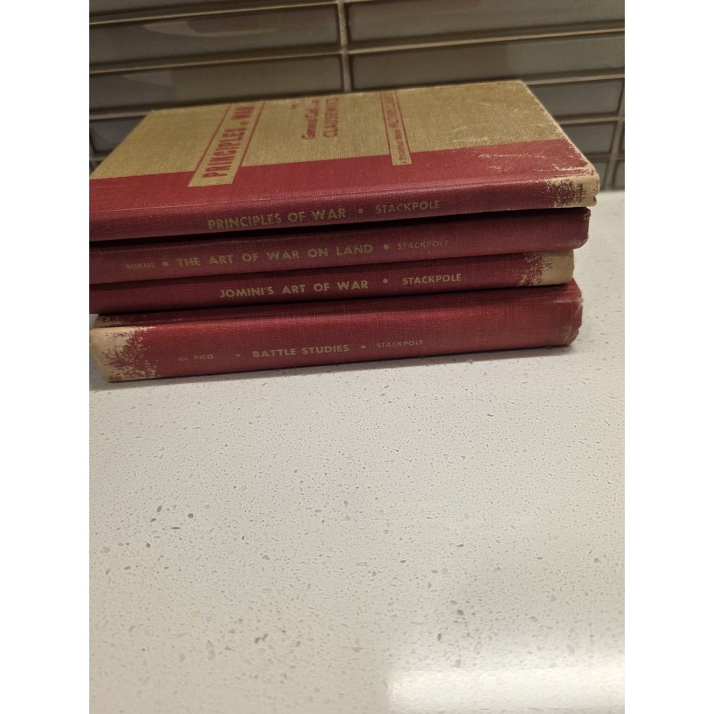 Stackpole Military Classic Lot Of 4 Battle Studies Jomini Art of War on Land HC